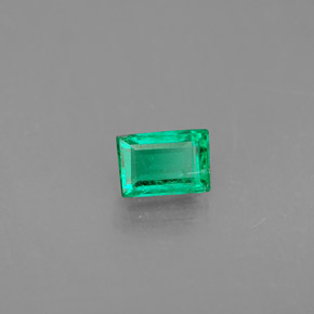 Esmeralda verde natural de 0,33 ct, baguette, VS-SI