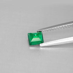 Esmeralda verde natural de 0,40 ct, baguette, VS-SI