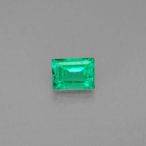 Esmeralda verde natural de 0,38 ct, baguette, VS-SI