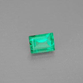 Esmeralda verde natural de 0,38 ct, baguette, VS-SI