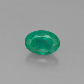 Esmeralda verde natural de 0,42 ct, corte óvalo, SI-I1