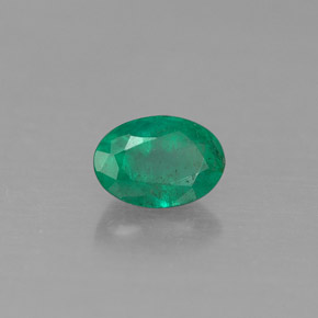 Esmeralda verde natural de 0,42 ct, corte óvalo, SI-I1
