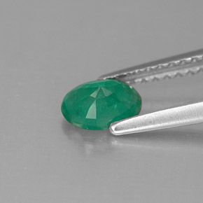 Esmeralda verde natural de 0,42 ct, corte óvalo, SI-I1
