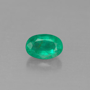 Esmeralda verde natural de 0,45 ct, corte óvalo, SI-I1
