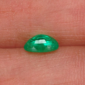 Esmeralda verde natural de 0,44 ct, corte óvalo, SI-I1