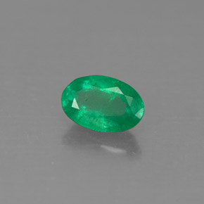 Esmeralda verde natural de 0,49 ct, corte óvalo, SI-I1