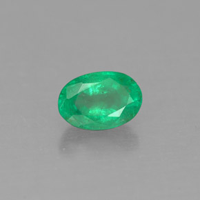 Esmeralda verde natural de 0,50 ct, corte óvalo, SI-I1