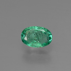 Esmeralda verde natural de 0,49 ct, corte óvalo, SI-I1
