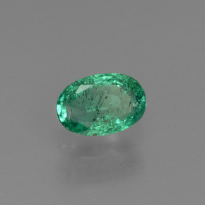 Esmeralda verde natural de 0,49 ct, corte óvalo, SI-I1