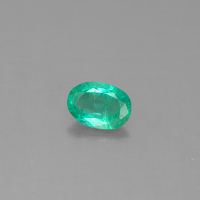 Esmeralda verde natural de 0,35 ct, corte óvalo, SI-I1