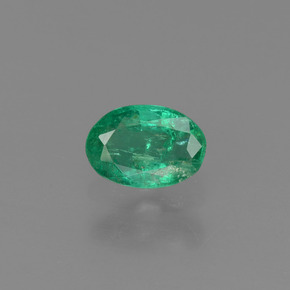 Esmeralda verde natural de 0,40 ct, corte óvalo, SI-I1