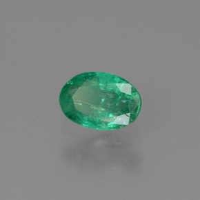 Esmeralda verde natural de 0,40 ct, corte óvalo, SI-I1