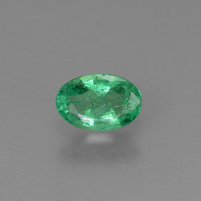 Esmeralda verde natural de 0,38 ct, corte óvalo, SI-I1