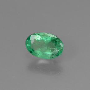 Esmeralda verde natural de 0,38 ct, corte óvalo, SI-I1