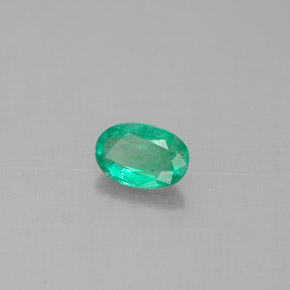 Esmeralda verde natural de 0,38 ct, corte óvalo, SI-I1