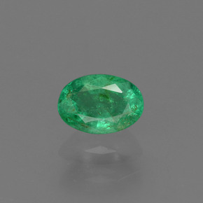 Esmeralda verde natural de 0,41 ct, corte óvalo, SI-I1