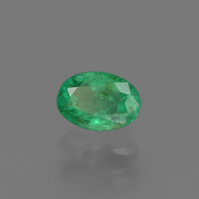 Esmeralda verde natural de 0,41 ct, corte óvalo, SI-I1