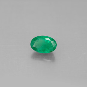 Esmeralda verde natural de 0,51 ct, corte óvalo, SI-I1