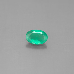 Esmeralda verde natural de 0,45 ct, corte óvalo, SI-I1