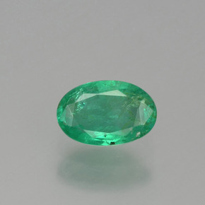 Esmeralda verde natural de 0,41 ct, corte óvalo, SI-I1