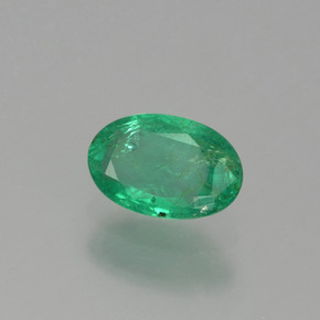Esmeralda verde natural de 0,41 ct, corte óvalo, SI-I1