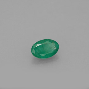 Esmeralda verde natural de 0,40 ct, corte óvalo, SI-I1