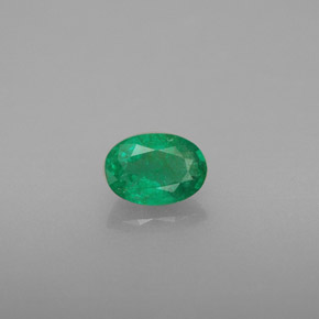 Esmeralda verde natural de 0,45 ct, corte óvalo, SI-I1
