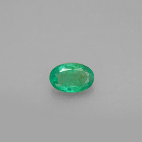 Esmeralda verde natural de 0,42 ct, corte óvalo, SI-I1