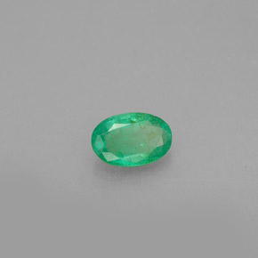 Esmeralda verde natural de 0,42 ct, corte óvalo, SI-I1