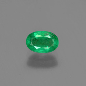 Esmeralda verde natural de 0,57 ct, corte óvalo, SI-I1