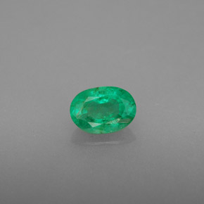 Esmeralda verde natural de 0,51 ct, corte óvalo, SI
