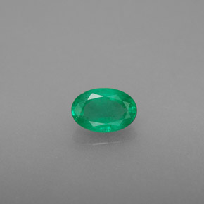 Esmeralda verde natural de 0,43 ct, corte óvalo, SI-I1