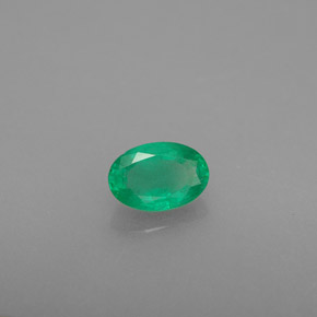 Esmeralda verde natural de 0,43 ct, corte óvalo, SI-I1