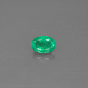 Esmeralda verde natural de 0,49 ct, corte óvalo, SI-I1