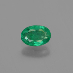 Esmeralda verde natural de 0,43 ct, corte óvalo, SI-I1