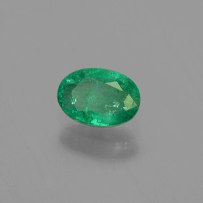 Esmeralda verde natural de 0,43 ct, corte óvalo, SI-I1