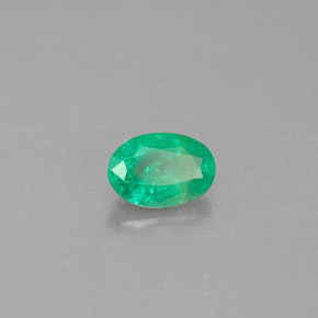 Esmeralda verde natural de 0,45 ct, corte óvalo, SI-I1