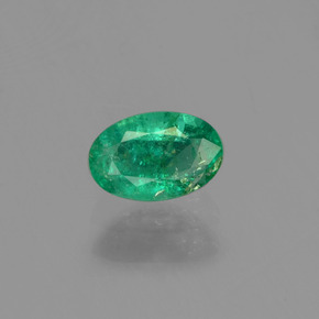 Esmeralda verde natural de 0,43 ct, corte óvalo, SI-I1