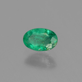 Esmeralda verde natural de 0,43 ct, corte óvalo, SI-I1