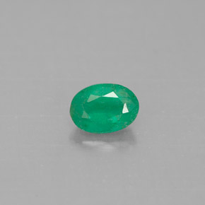 Esmeralda verde natural de 0,46 ct, corte óvalo, SI-I1