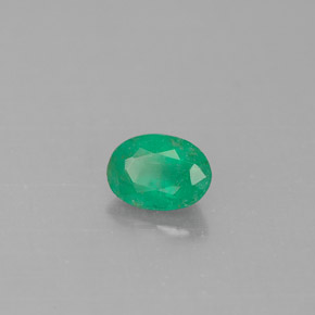 Esmeralda verde natural de 0,46 ct, corte óvalo, SI-I1