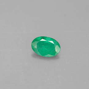 Esmeralda verde natural de 0,33 ct, corte óvalo, SI-I1