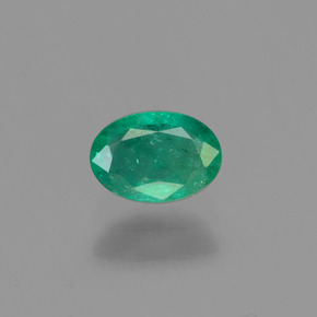Esmeralda verde natural de 0,46 ct, corte óvalo, SI