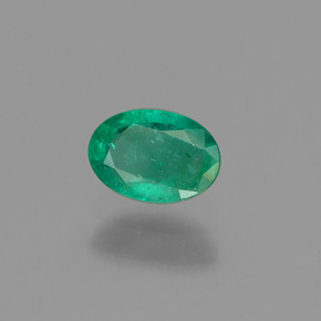 Esmeralda verde natural de 0,46 ct, corte óvalo, SI