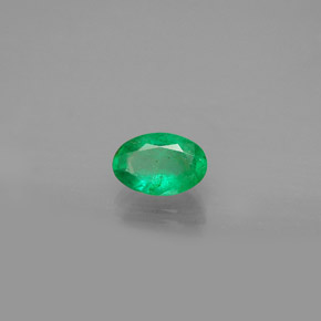 Esmeralda verde natural de 0,39 ct, corte óvalo, SI