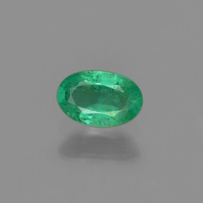 Esmeralda verde natural de 0,46 ct, corte óvalo, SI
