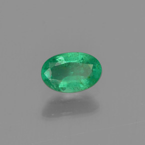Esmeralda verde natural de 0,46 ct, corte óvalo, SI