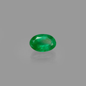 Esmeralda Verde natural de 0.38 ct, Corte Óvalo, SI