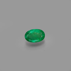 Esmeralda verde natural de 0,40 ct, corte óvalo, SI