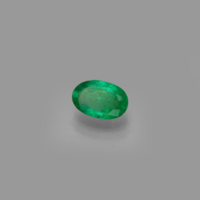 Esmeralda verde natural de 0,40 ct, corte óvalo, SI